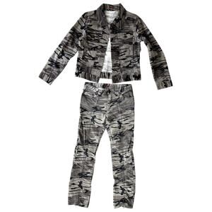 vintage Y2K 90s destiny camo jacket and jeans set size small